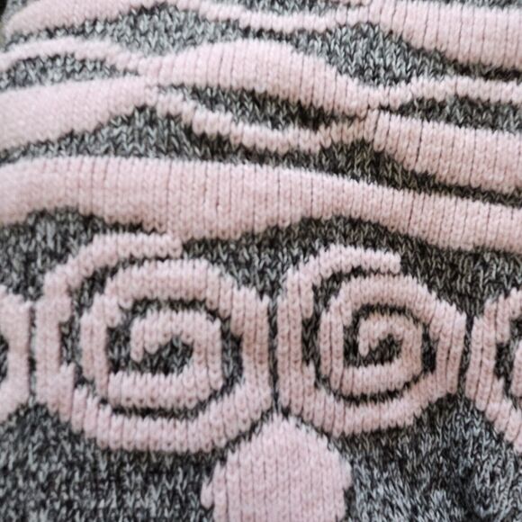 Vintage 80s Adele Knitwear Sweater Made in USA Chunky Geometric Womens M Retro - Picture 5 of 8